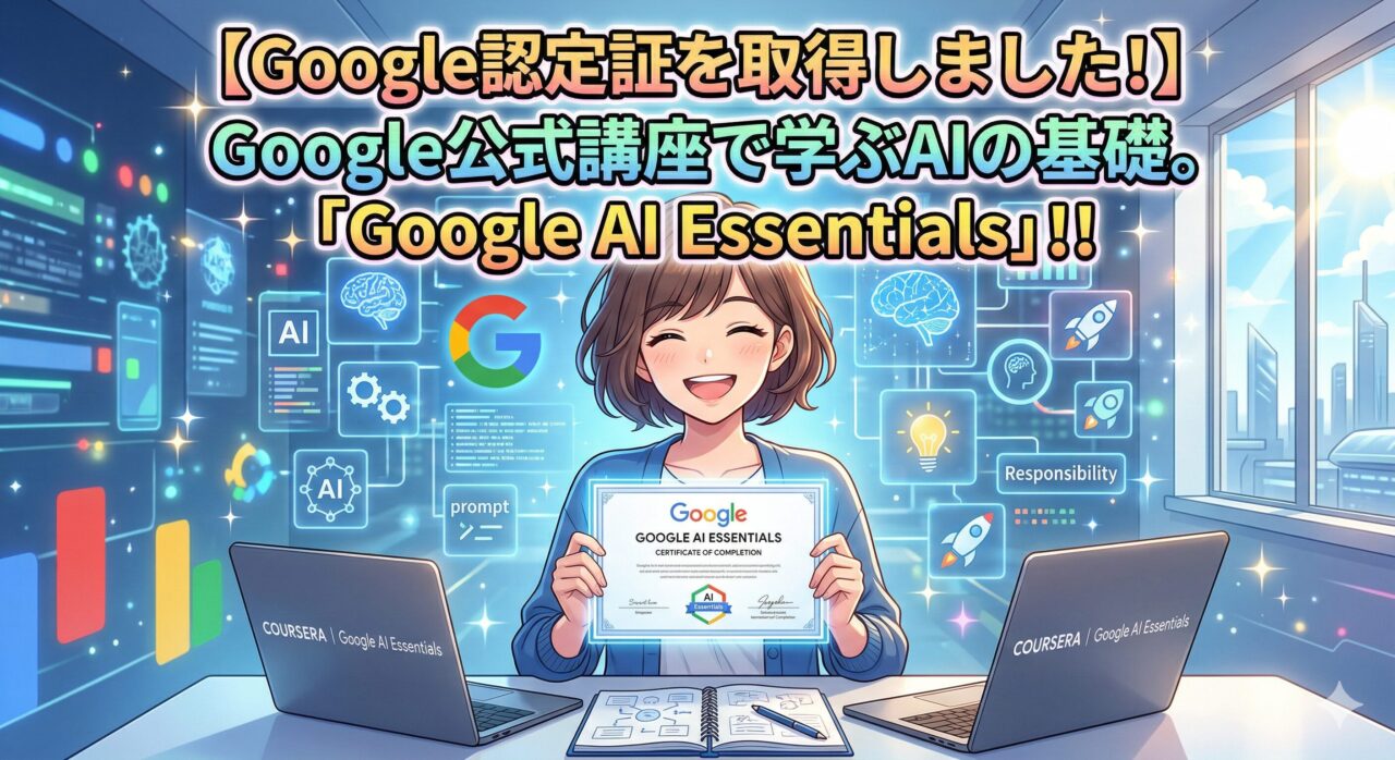 【Google認定証を取得しました！】Google公式講座で学ぶAIの基礎。「Google AI Essentials」！！｜ミライクラフト税理士事務所