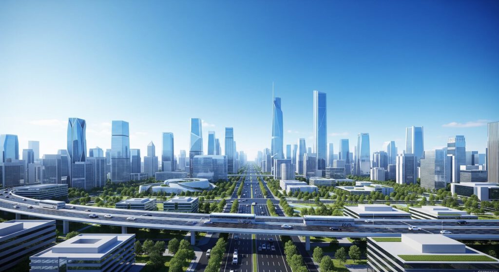 未来都市のイラスト | 大阪市西区の税理士事務所 | ミライクラフト税理士事務所