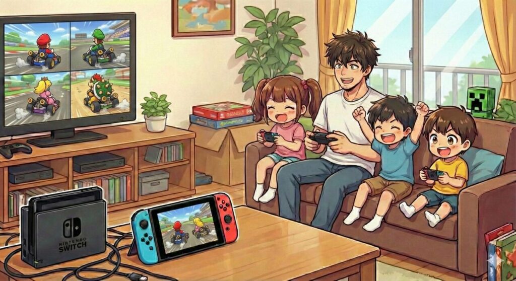 Nintendo Switch1からNintendo Switch2への移行完了 家族みんなでリビングでマルチプレイ | ミライクラフト税理士事務所