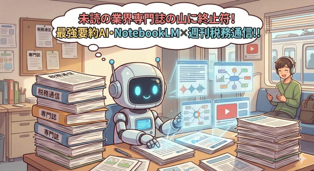 未読の業界専門誌の山に追われる日々に終止符！最強要約AI・NotebookLM✖️週刊税務通信！！　｜　ミライクラフト税理士事務所