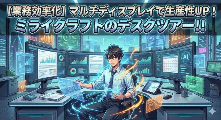 【業務効率化】マルチディスプレイで生産性UP！ミライクラフトのデスクツアー！！｜ミライクラフト税理士事務所